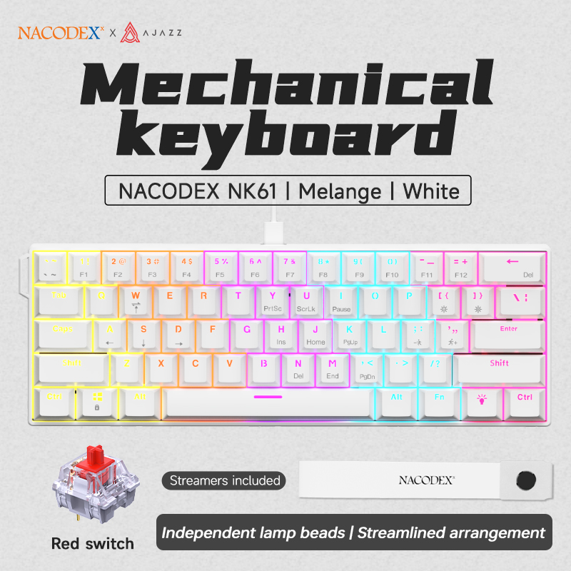 AJAZZ NK61 Wired Mechanical Ga - Gaming Keyboard Hot Swappable review and price