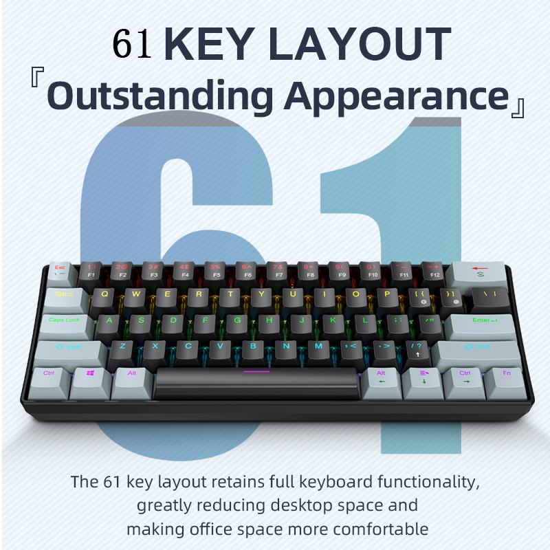 APAYADO K61 Mechanical Gaming  - Keyboard Gaming Blue Switch review and price