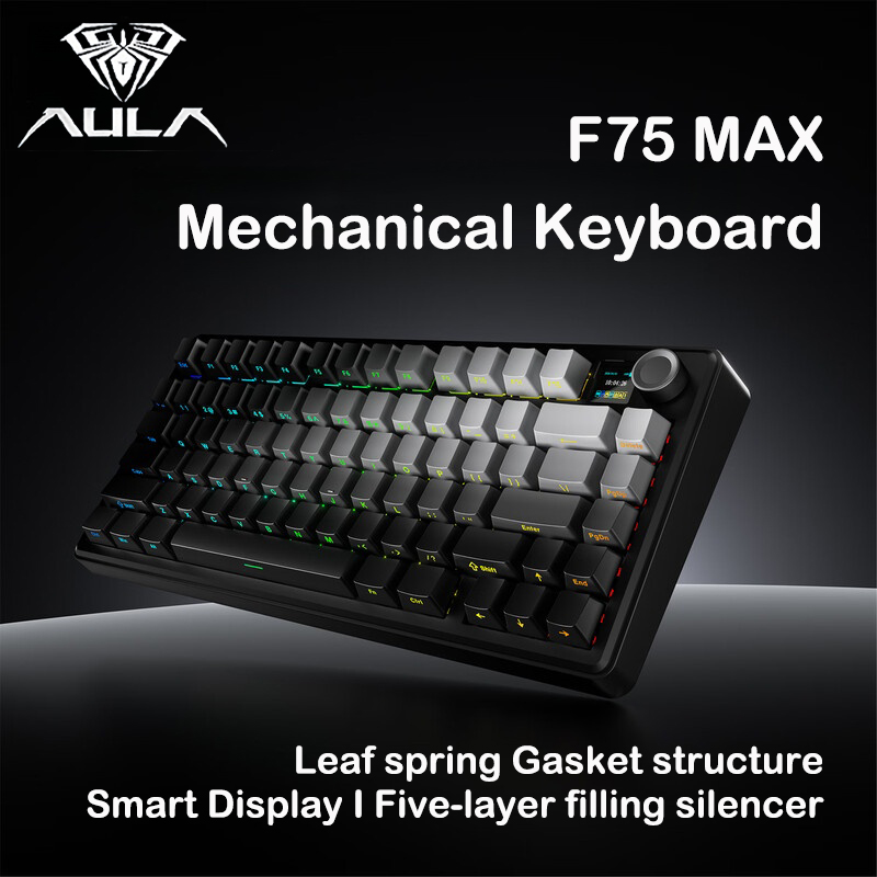 AULA F75 MAX 75% Tri-Mode Mech - Gaming Keyboard Hot Swappable review and price